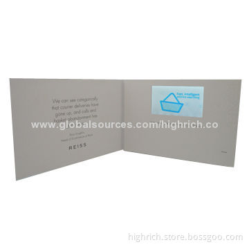 4.3-inch LCD Video Miler Greeting Card, 480 x 272 Pixels Resolution